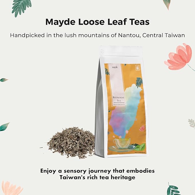 Mayde Buckwheat Loose Leaf Tea - Non-Caffeinated, Premium Taiwanese Tea, 1 lb (16 oz) - Bloomnest