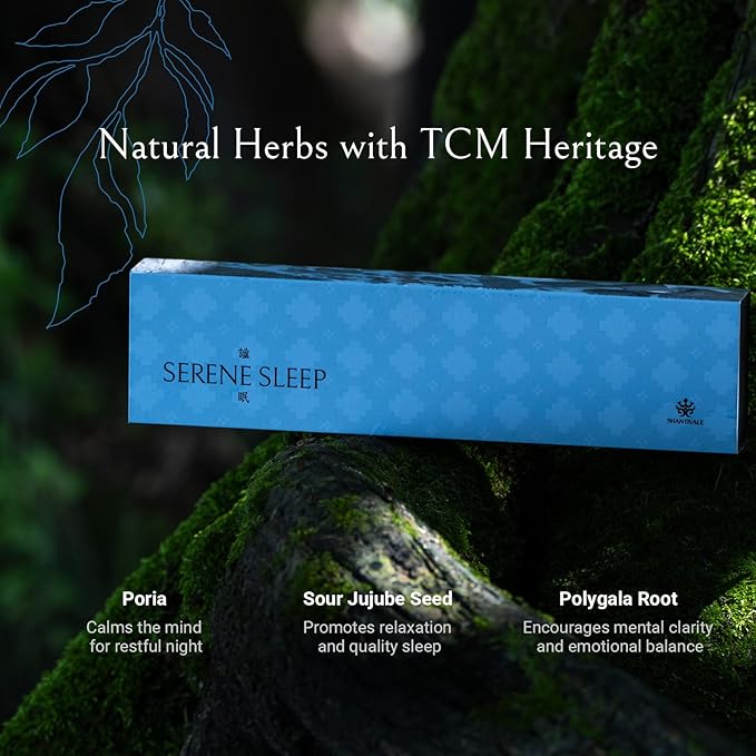 100% Natural Incense Sticks with Holder, Soothing Herbal Incense for Sleep Support | Woody TCM Blend, 40-Minute Burn, Low Smoke, Non-Toxic, Gifts for Women SHANTIVALE