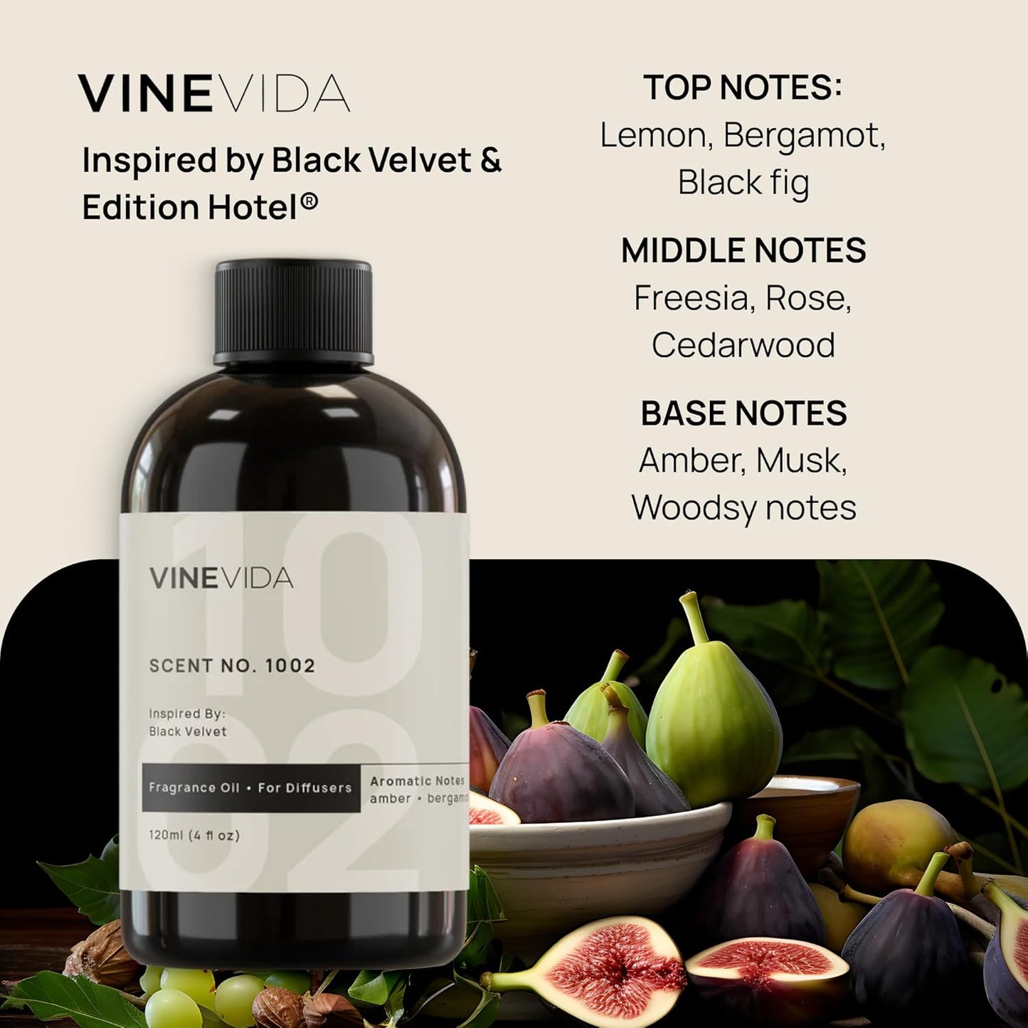 VINEVIDA (16oz) Hotel Fragrance Collection Diffuser Oil - Hotel Scents Diffusers for Home - Cold Air Diffuser Oil - Hotel Scent Essential Oil - Scent No.1002 Inspired by Edition Hotel