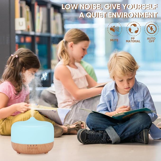 HAPPTWS 1000ml Essential Oil Diffuser - Remote Control Aromatherapy Diffuser 7 Color Changing LED for Large Room Home HAPPTWS