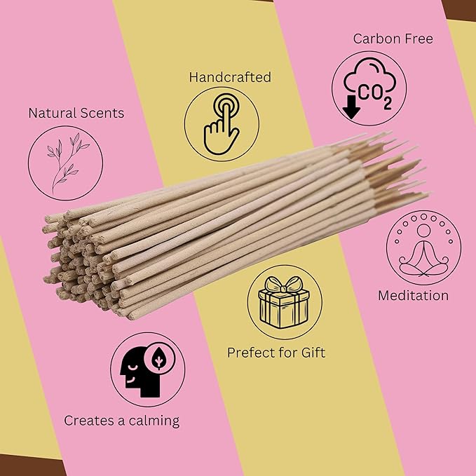 Bless-White-Sage 100%-Natural-Handmade-Hand-Dipped-Incense-Sticks Organic-Chemicals-Charcoal-Free Purification-Relaxation-Positivity-Yoga-Meditation Best-Woods-Scent (25 Sticks (1.4 OZ))