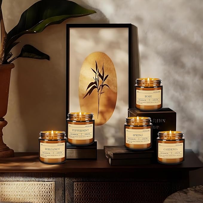 Scented Candle Set 24 Pack, Candle for Home Scented, Odor Eliminating, Stress Relief, Long Lasting Soy Wax Gift Set - Bloomnest
