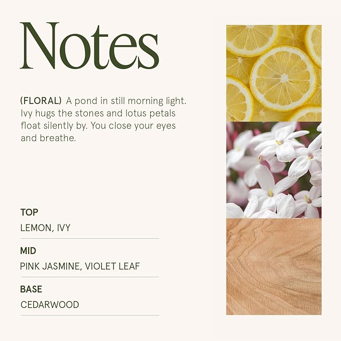 LA JOLIE MUSE Jasmin du Lotus Candle - Ivy, Jasmine, Cedarwood | 12 oz Large 2-Wick Soy Wax Candle | 60 Hours Clean Burn | Floral Scented Candle | Gift-Ready for Hosts & Gatherings - Bloomnest