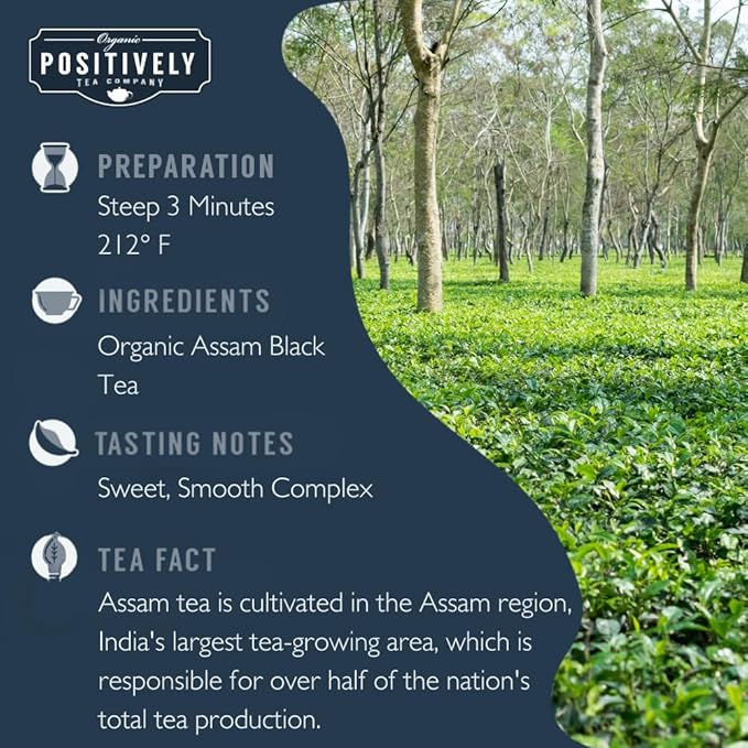 Organic Positively Tea Company, Black Tea Sampler, Loose Leaf, 4 Ounce, 3 Pack - Bloomnest