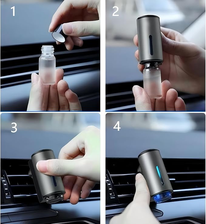 Car Air Freshener Refills，Refreshing and Pleasant Scent，Universal Fit for Air Vent Smart Car Fresheners, 0.34 Fl Oz (Pack of 10), Icy fresh - Bloomnest
