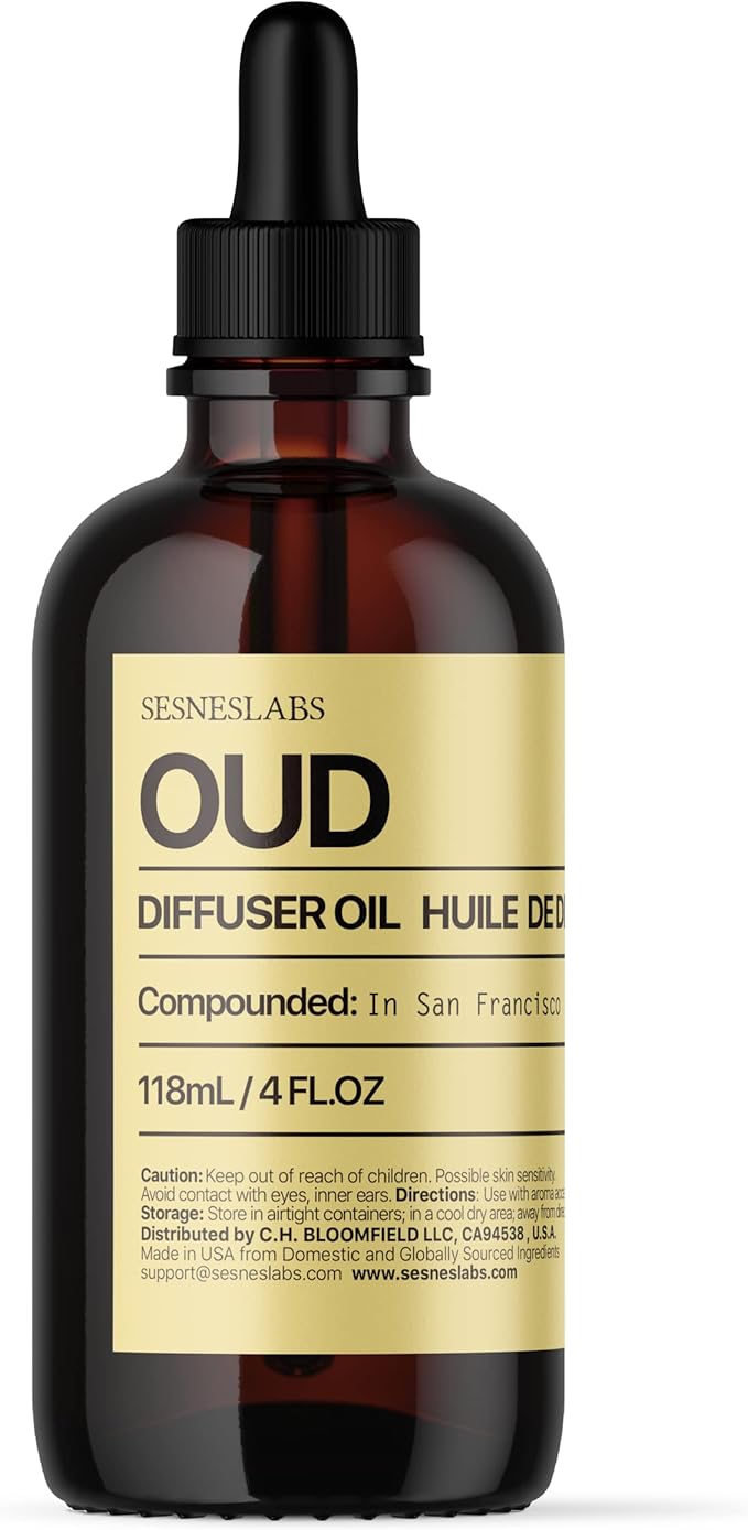 Oud Diffuser Oil, Niche Scent, Luxury Chinese Pepper, Rosewood, Cardamom, Vetiver, Oud, Tonka Bean, Musk Essential Oils Blend for Ultrasonic Diffuser Scent Projects(4 oz/118mL)… - Bloomnest