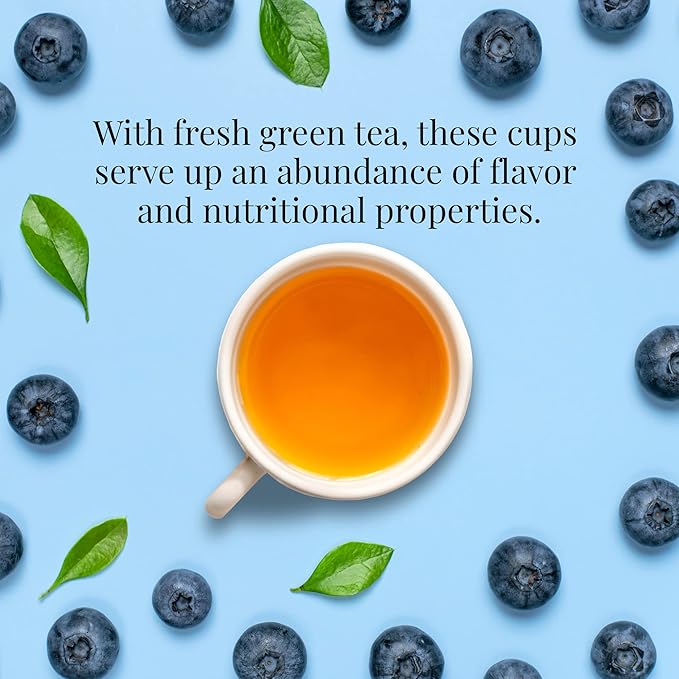 The Republic of Tea Organic Blueberry Green Superfruit Tea, 50 Tea Bag Tin - Bloomnest