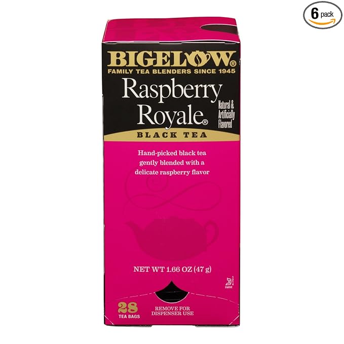 Bigelow Raspberry Royale Tea, 28 Count Tea Bags (Pack of 6) - Bloomnest