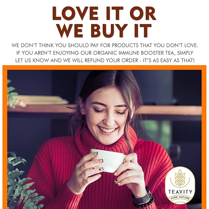 Organic Ginger Tea Pod with Echinacea, Turmeric, and Licorice for Keurig, Decaf by Teavity (24 Tea Pods) - Bloomnest