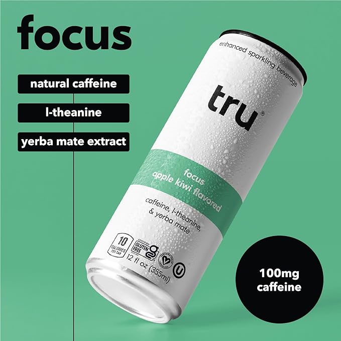 Tru Seltzer Sampler, Variety Pack of Sparkling Water with Real Fruit Juice, Functional Ingredients & Natural Flavors, Gluten Free, Vegan, Low Calorie, Caffeine Free Options, 12 FL OZ Cans, 7 Pack - Bloomnest