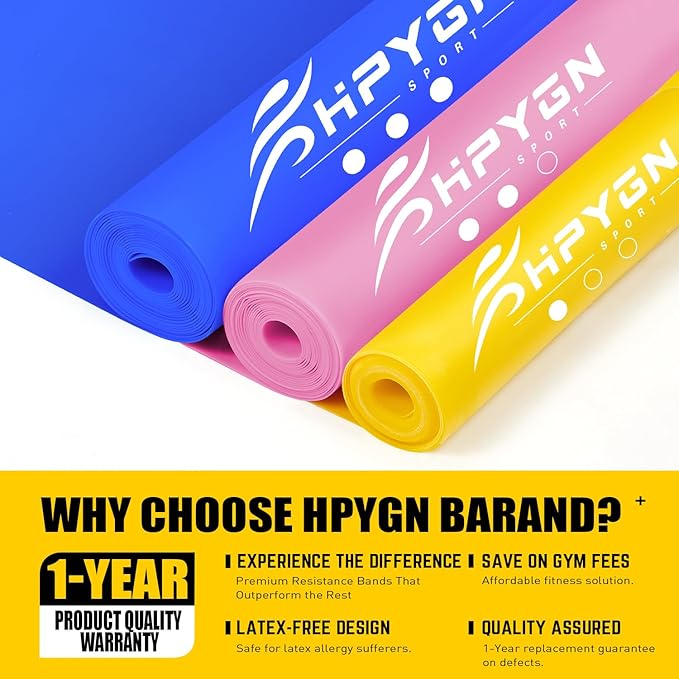 Resistance Bands, Exercise Bands, Physical Therapy Bands for Strength Training, Yoga, Pilates, Stretch Elastic Band with Different Strengths, Workout Bands for Home Gym - Bloomnest