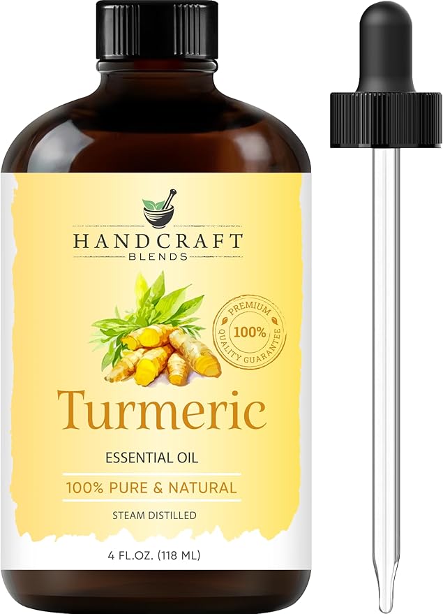 Handcraft Blends Turmeric Essential Oil – Huge 4 Fl Oz – 100% Pure and Natural – Premium Grade Essential Oil for Diffuser and Aromatherapy, Skin, Massage, Candle and Soap Making Fragrance - Bloomnest