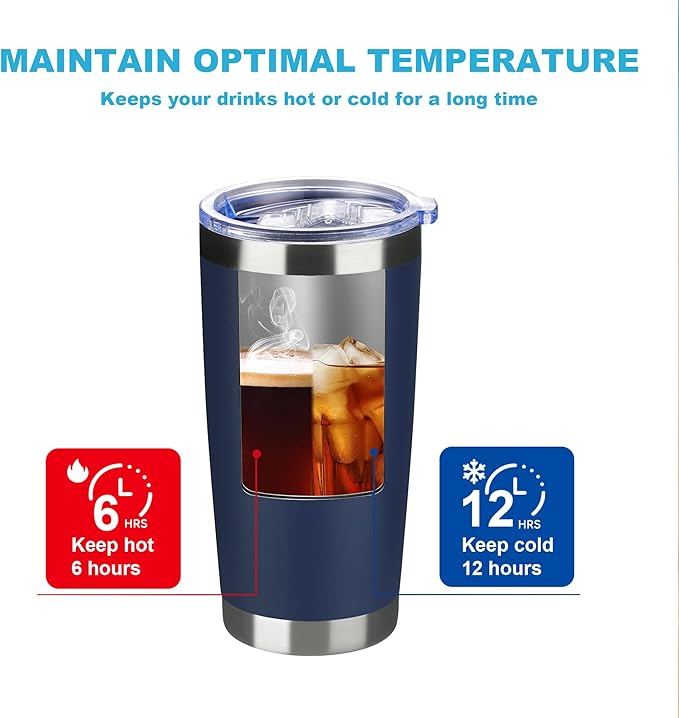 Personalized Custom Print in USA Tumbler 96Pcs 20oz Stainless Steel Double Wall Coffee Cup with Lid & Straw Insulated Tumbler with Colorful Text Logo Photo