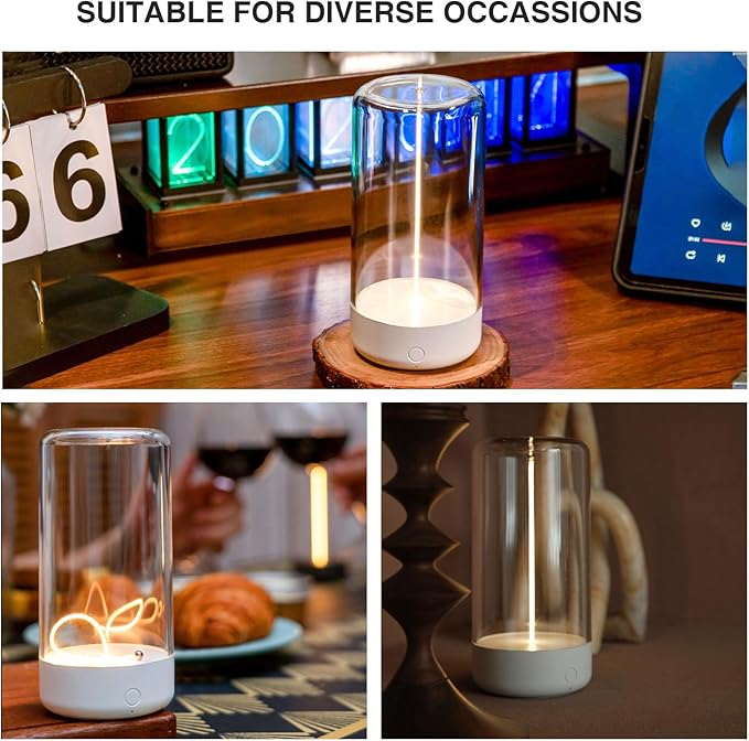 AUGE LIGHT Mini Minimalist Table Lamp Cordless LED Desk Lamp Rechargeable Modern Night Lights Portable Nightstand Lamps Unique Ambient Light Mood Lighting for Bedroom, Beside, Nursery - Bloomnest
