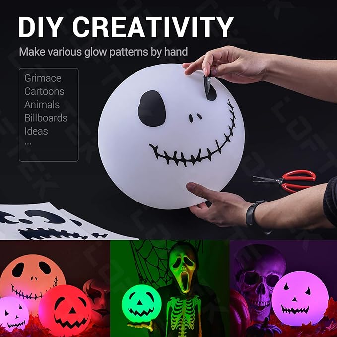 LOFTEK 16-inch Large Nursery Night Light Ball: 16 Colors Change Floating Light with Remote Control, Rechargeable and Waterproof Night Lights,for Home Decor Study Area, Living Room - Bloomnest