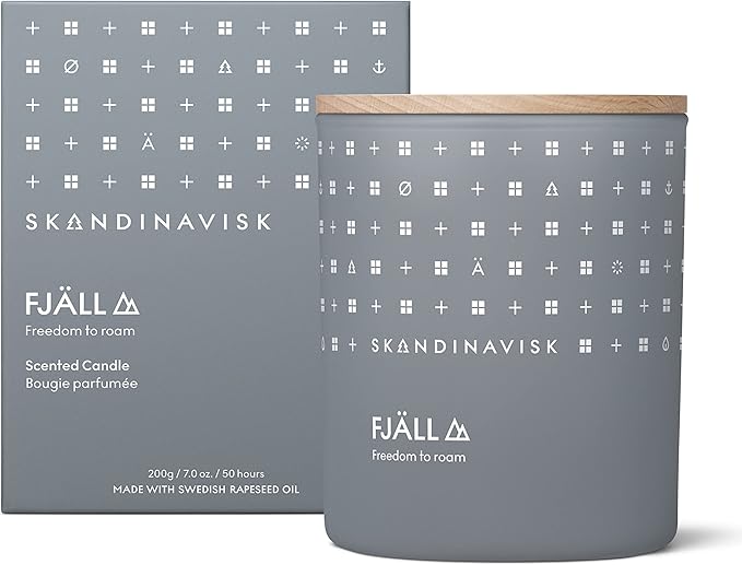 Skandinavisk FJÄLL 'Highland' Scented Candle. Fragrance Notes: Heather and Thyme, Ground Berries and Leaf Sap. 7.0 oz. - Bloomnest