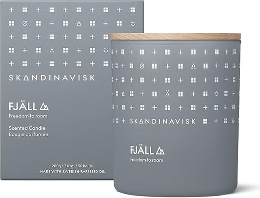 Skandinavisk FJÄLL 'Highland' Scented Candle. Fragrance Notes: Heather and Thyme, Ground Berries and Leaf Sap. 7.0 oz. - Bloomnest