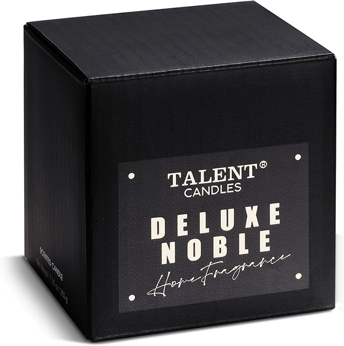 Deluxe Noble Scented Candles, Soy Candles for Home Scented, 7.05oz, Aromatherapy Candles with Lid, Teak Mahogany - Bloomnest