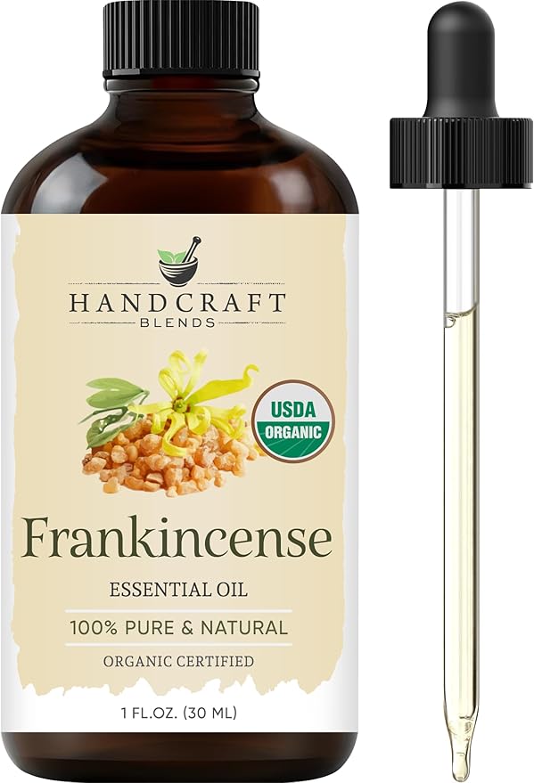Handcraft Blends Organic Frankincense Essential Oil – 1 Fl Oz – 100% Pure and Natural – Premium Grade Essential Oil for Diffuser and Aromatherapy HandcraftBlends