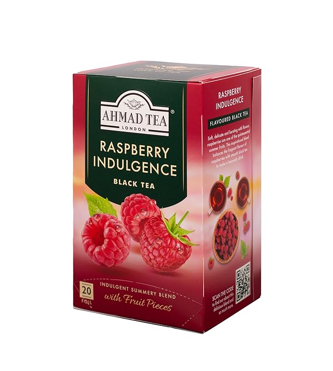English Teas, "Raspberry Indulgence Black Tea" - Tagged and Aluminium Foil En... - Bloomnest