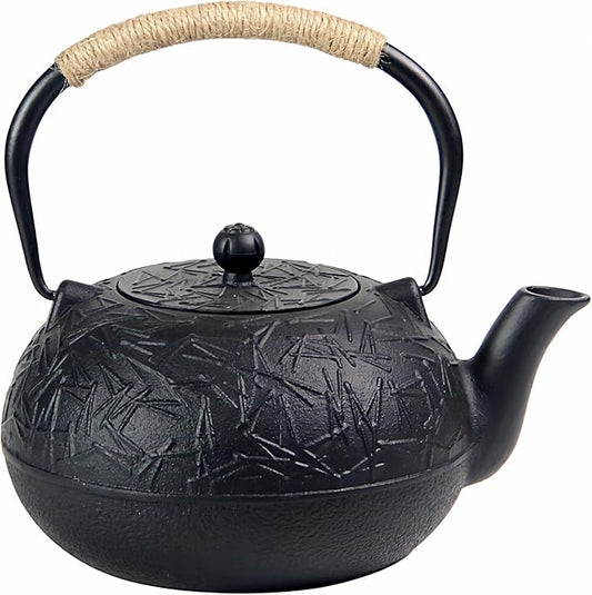 60.9oz YJX Cast Iron Teapot, Japanese Tetsubin Tea Kettle for Stovetop Safe, Cast Iron Tea Pot with Infuser for Loose Leaf, Black Kettle Teapot, Good Gift For Tea Lovers(1800ml) - Bloomnest