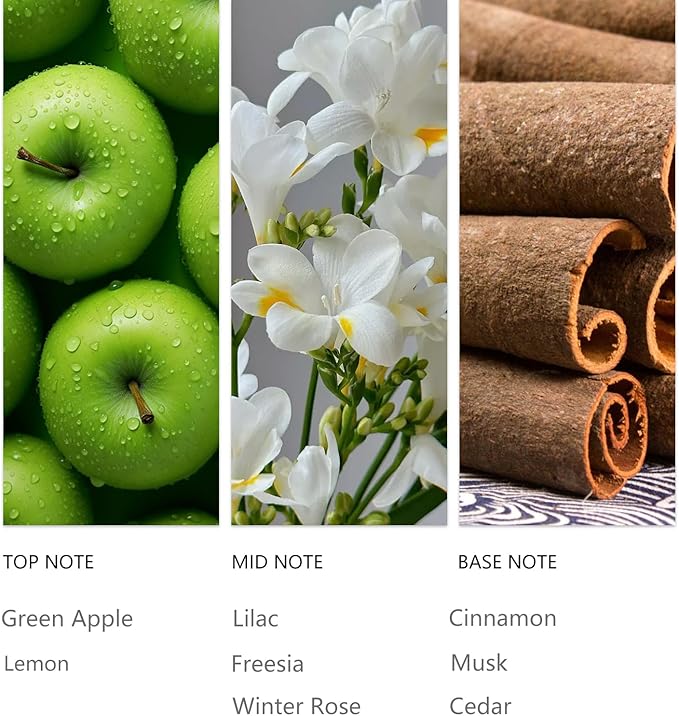 Essential Scent Oil Cinnamon pples 20ML Sampler Waterless Diffuser Oil for Cold Air Diffusers, Luxury Home Fragrance Oils, Aromatherapy Oils for Spa, Office, Long-Lasting Refill - Bloomnest