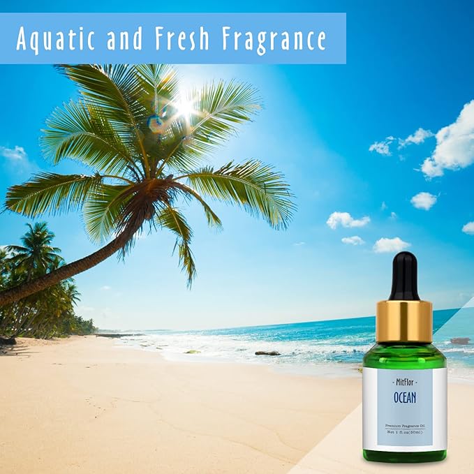 Ocean Fragrance Oil, MitFlor Single Scented Oil, Large Size Premium Grade Fragrance Oil for Diffuser, Soap & Candle Making Scent, Fresh Aromatherapy Oil for Home Fragrance, 30ml - Bloomnest