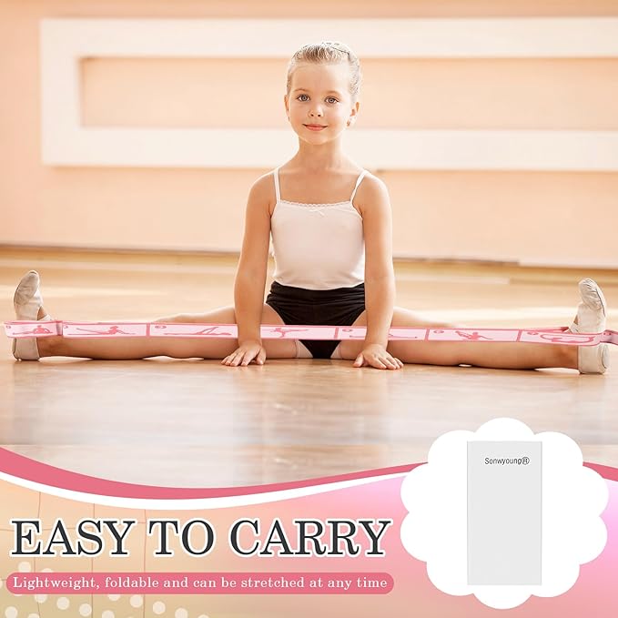 Stretch Strap for Kids Elastic Gymnastics Stretching Ballet Dance Band with 8 Loops Adjustable Exercise Training Resistance Strap for Children Stuff Pilates Latin Yoga Equipment - Bloomnest