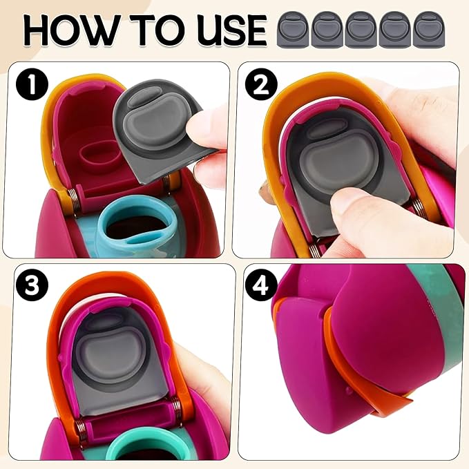 5pcs Replacement Stopper Seal Compatible with Owala FreeSip 24oz 32oz,Water Bottle Lid Insert Cap Rubber Seal Parts for Owala 16/19/24/32/40oz Spout Gasket Mouth piece Accessories F1 Frokolla