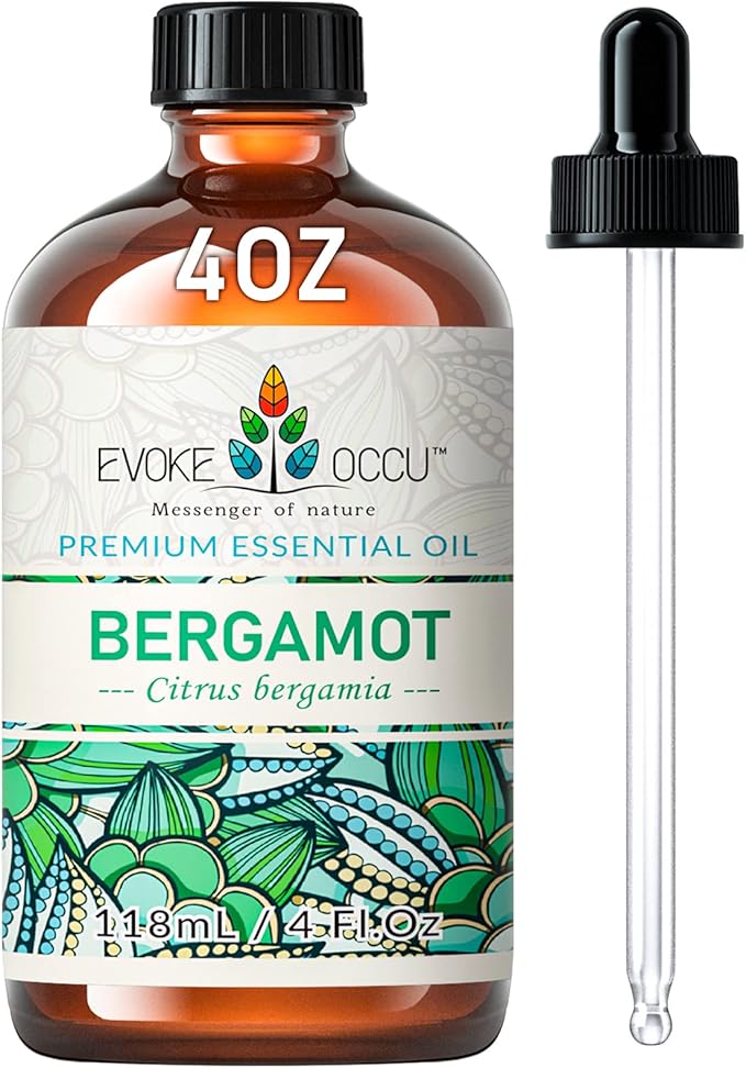 EVOKE OCCU Bergamot Essential Oil for Diffuser Skin Relaxation & DIY Wool Dryer Balls - 4 FL Oz - Bloomnest