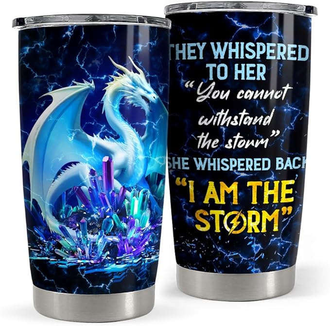Dragon Tumbler 20oz Stainless Steel Insulated Coffee Travel Mug Cup for Women Mom Wife Dragon Gifts for Birthday Christmas Mother Day - Bloomnest