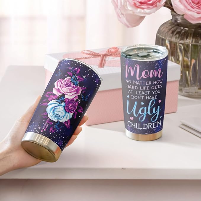 Macorner Mothers Day Gifts for Mom - Stainless Steel Tumbler 20oz For Women - Birthday for Wife Grandma Nana From Daughter Son Kid - Bloomnest