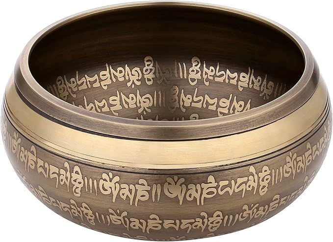 Tibetan Singing Bowl Set - Meditation Sound Bowl Handmade in Nepal for Chakra Healing, Mindfulness, Stress Relief, Buddha Decor ARTPARK