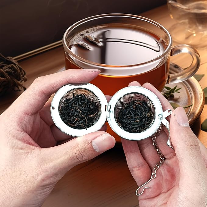 Halloween Stainless Steel Mesh Tea Infuser, 2.1 inch Tea Ball with Pumpkin Ornaments Tea Strainer Tea Diffuser Tea Steeper for Filtering Tea,Tea Infusers for Loose Tea (Halloween Pumpkin, 2PC) - Bloomnest