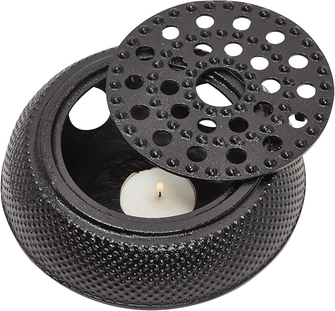 Juvale Tea Kettle Stovetop Japanese Cast Iron Tetsubin - 40 oz, Black - Cast Iron Tea Set & Teapot with Loose Leaf Infuser, Warmer & 4 Cups, Trivet - Bloomnest