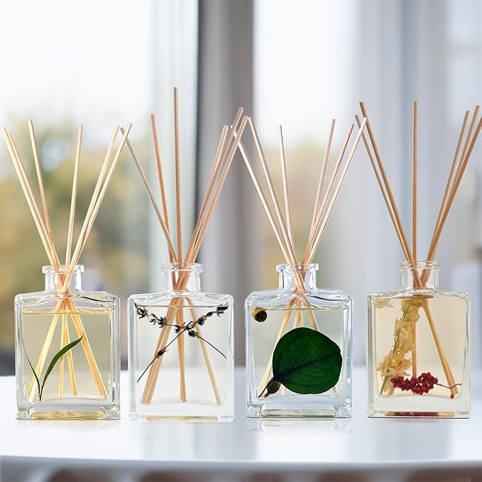 Urban Naturals Ocean Mist & Sea Salt Reed Diffuser Set – Made with Essential Oils & Real Botanicals – Sleek Rectangular Refillable Glass Bottle – Made in the USA UrbanNaturals