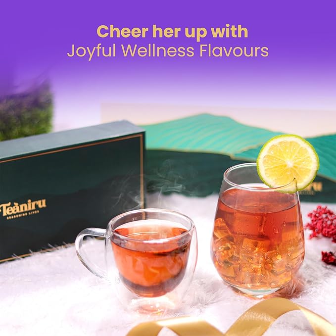 Teaniru, Gourmet Tea Collection – 6 Flavored Loose Leaf Set | 100% Pure Leaf with Real Ingredients | Gluten Free Tea – Brew it Hot or Cold, Serves up to 200 Cups | Gourmet Gift Sets | Thanks Giving - Bloomnest