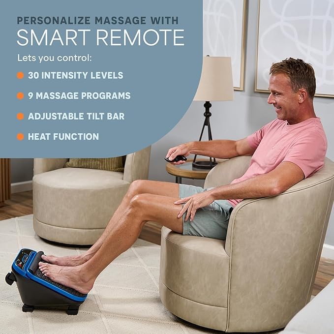 LifePro Foot Massager for Neuropathy - Relaxing Calf and Foot Therapy with Heat Option for Maximum Soothing Relief - Massager for Blood Circulation and Revitalization - Bloomnest