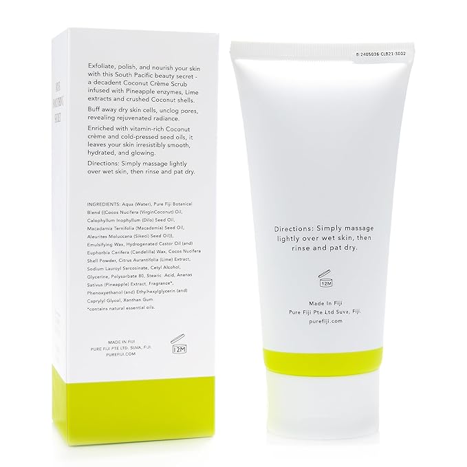 Pure Fiji Coconut Crush Scrub, Coconut Lime Blossom (6oz/180ml)