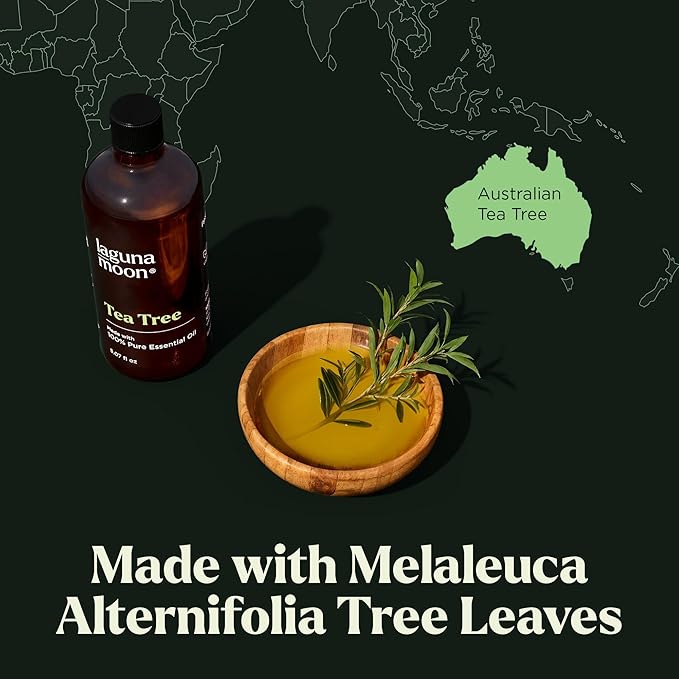 Lagunamoon Australian Tea Tree Essential Oil (150ml) - XXL Bottle with Drops for Candle Making Scents and Cleaning Products - Fragrance Oil for Aromatherapy, Relaxation, Diffusers, Yoga, Home Care - Bloomnest