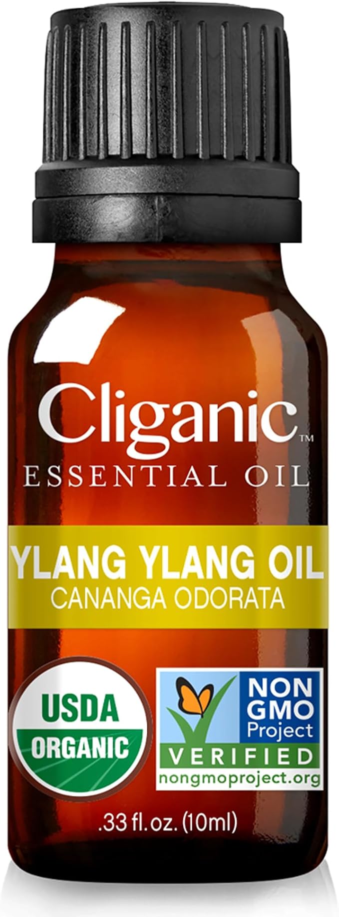 Cliganic Organic Ylang Ylang Essential Oil, 100% Pure Natural for Aromatherapy | Non-GMO Verified (Packaging May Vary) Cliganic