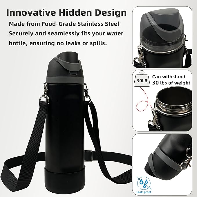Silicone Boot Set for Owala Water Bottle 24 oz, 32 oz, 40 oz - Includes Non-Slip Sleeve, Shoulder Strap & Handle Strap, Perfect Owala Accessories, Fits Owala Tumbler, Owala FreeSip, Candy Coated SITKOL