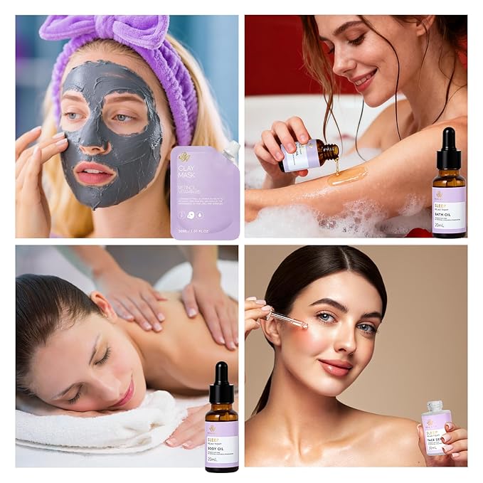 23 Pcs Valentines Day Gifts for Women, Lavender Facial Skin Care Set, Luxury Bath and Body Gifts, Spa & Self-Care Kit, Peptide Sheet Mask, Present, Birthday, Christmas, Mother Day, Bridal Shower