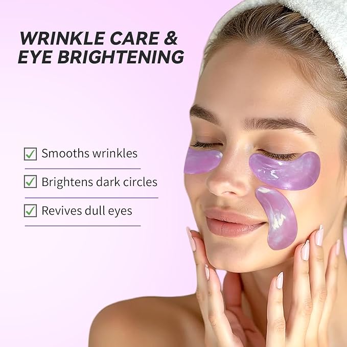 Retinol Under Eye Patches (24 Pairs), Purple Eye Masks for Dark Circles, Puffy Eyes & Wrinkles, Firming Collagen Eye Patches, Vegan Cruelty-Free Skincare Gifts for Her - Bloomnest