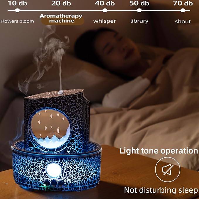 Aromatherapy Humidifier for Sleep Relaxation, Raindrop Humidifiers,Aromatherapy Diffuser with 3 LED Color Changing Lights and Auto-Off, Air humidifier Suitable for Home, Office - Bloomnest