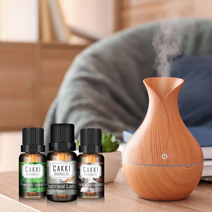 Coffee Essential Oils Set for Diffuser, 6 x10ml, Cakki Fragrance Oils Gift Set with Mocha, Latte, Cappuccino, Hot Chocolate, Vanilla, Oatmeal Latte. for Candle Making - Bloomnest