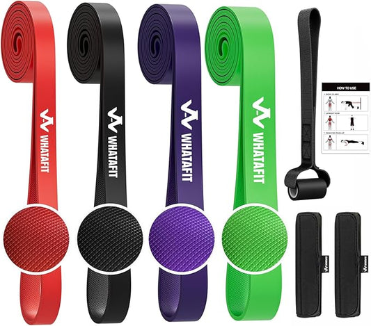 WHATAFIT Resistance Bands, Pull Up Assistance Bands, Exercise Bands, Workout Bands Set for Men and Women Home Fitness, Body Stretching, Strength Training, Physical Therapy - Bloomnest