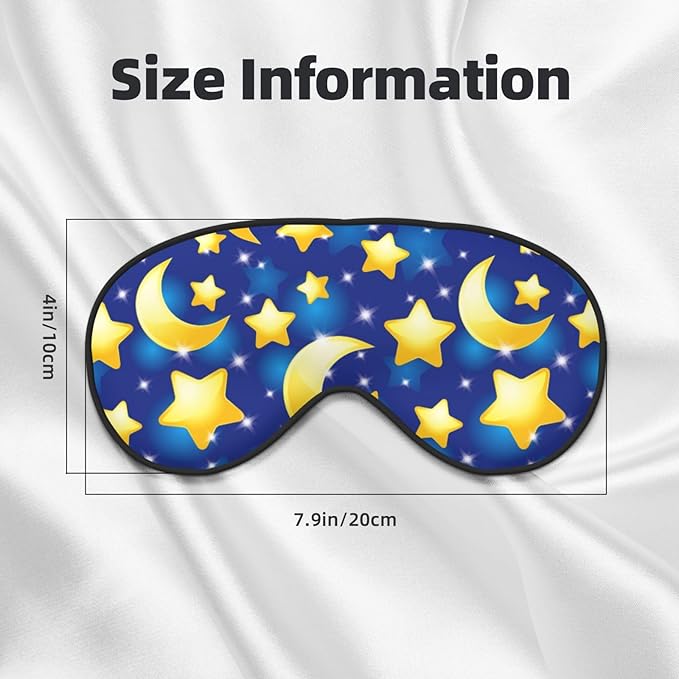 Night Sky Star and Moon Sleeping Eye Mask Eye Mask for Sleeping Soft Comfort Eye Shade Blackout Eye Cover for Deep Rest Travel Nap Meditation - Bloomnest