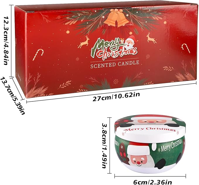24 Pack Christmas Scented Candles - Natural Soy Wax Advent Candles, Smokeless Clean Burning with Cotton Wick, 2.5oz Mini Jar Candles for Holiday Gifts, Home Decor & Christmas Party Favors - Bloomnest
