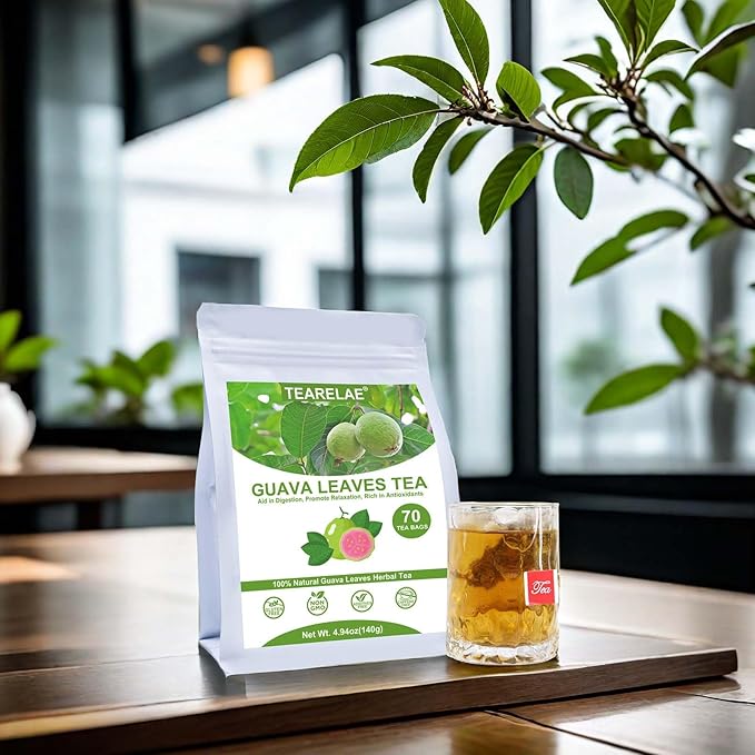 TEARELAE - Guava Leaves Tea Bags - 70 Count - 100% Pure Natural Guava Leaves - Aid in Digestion, Promote Relaxation - Non-GMO - Caffeine-Free - Bloomnest